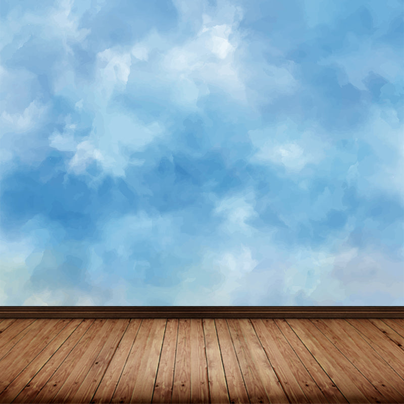 Watercolor Pattern Mural Wallpaper Soft Color Contemporary Wall Covering for Living Room