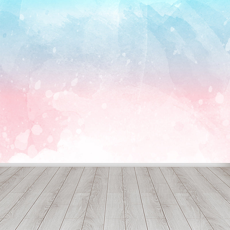 Modern Abstract Mural Wallpaper for Bedroom Customised Wall Covering in Pastel Color