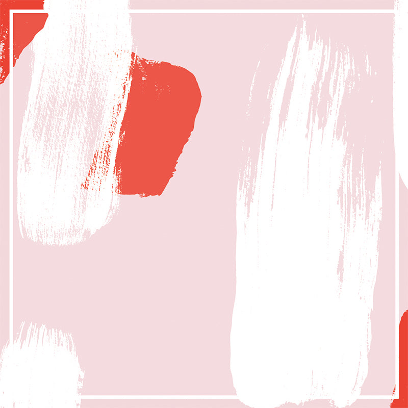 Stain Resistant Brush Stroke Mural Non-Woven Texture Modern Wall Decor for Girls Room