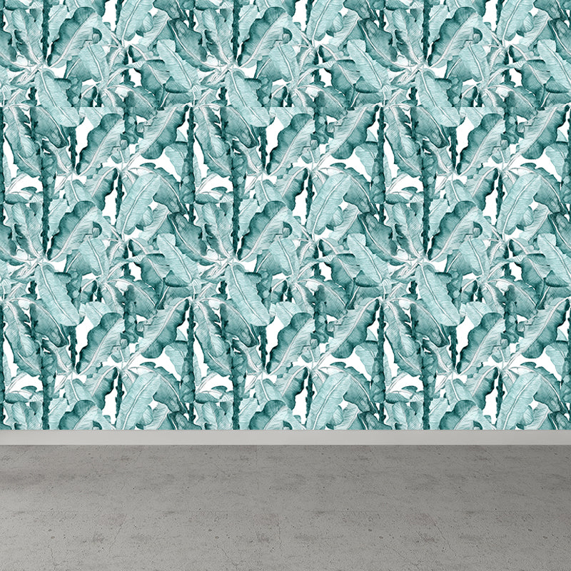 Home Decor Banana Leaves Mural Wallpaper Customized Tropical Wall Covering for Kitchen