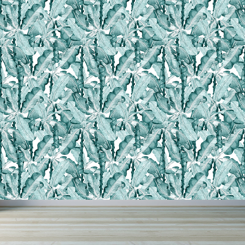 Home Decor Banana Leaves Mural Wallpaper Customized Tropical Wall Covering for Kitchen