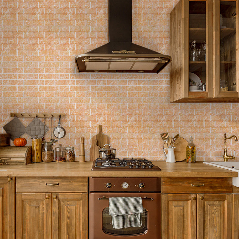 Adhesive Marble Brick Effect Wallpapers Countryside PVC Wall Covering, 12' L x 12" W