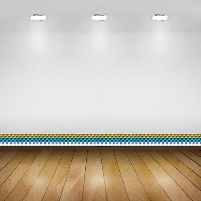 3D Look Mosaic Tile Wallpaper Border Modern PVC Self Sticking Wall Decor in Blue