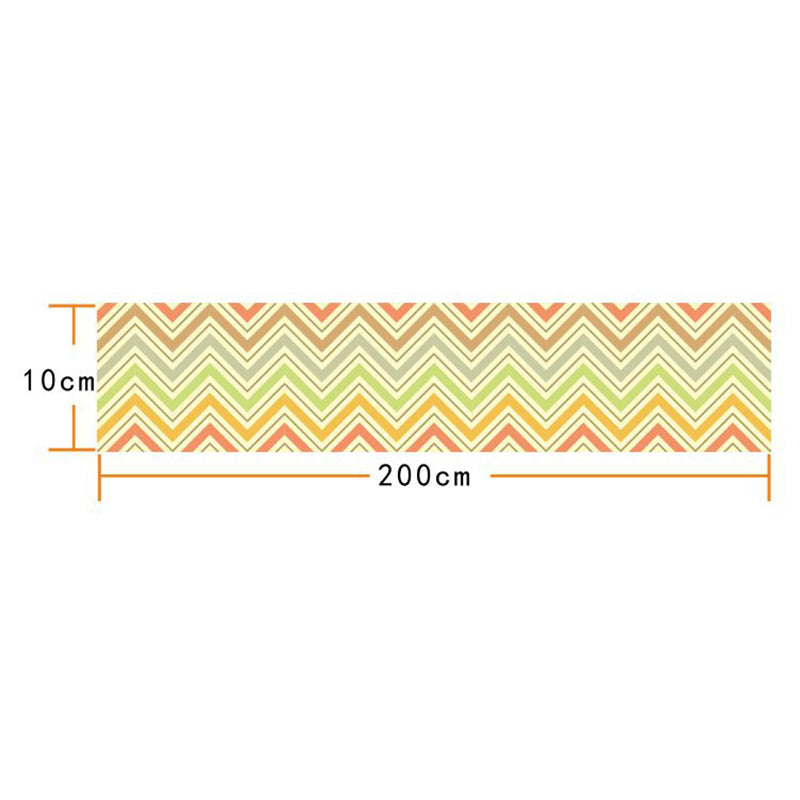 Chevron Pattern Wallpaper Border Yellow PVC Wall Covering, Peel and Paste, 6.5' x 4"