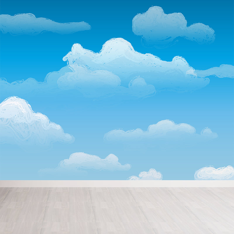 Illustration Abstract Wall Mural for Living Room, Pastel Color, Custom Size Available