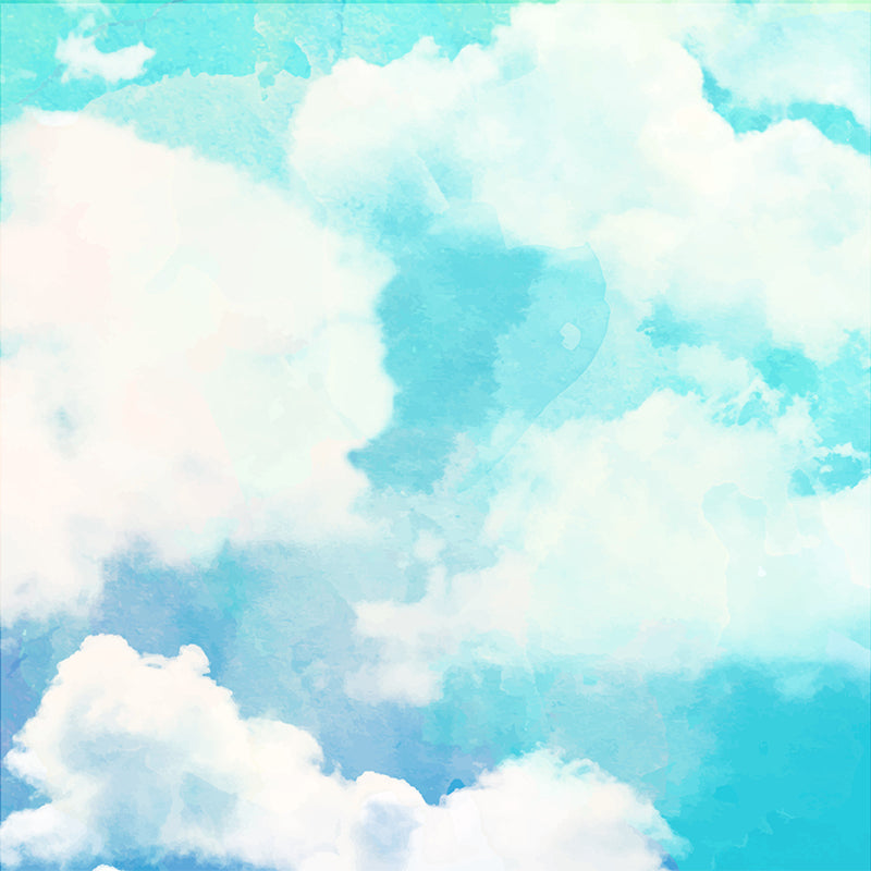 Illustration Abstract Wall Mural for Living Room, Pastel Color, Custom Size Available