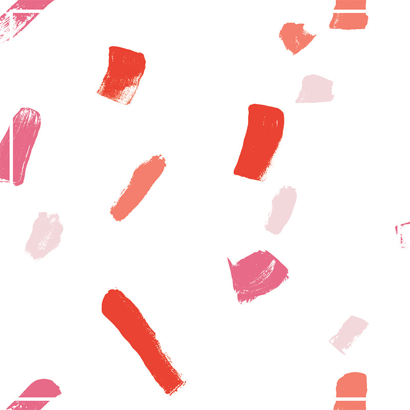 Modern Abstract Wall Mural Non-Woven Stain Resistant Light Pink Wall Art for Living Room