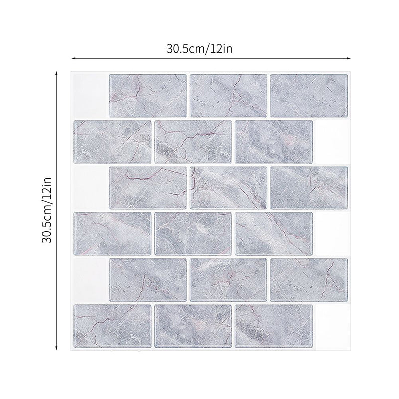 Marble Brickwork Wallpaper Panels Pick Up Sticks Farmhouse Washroom Wall Decoration