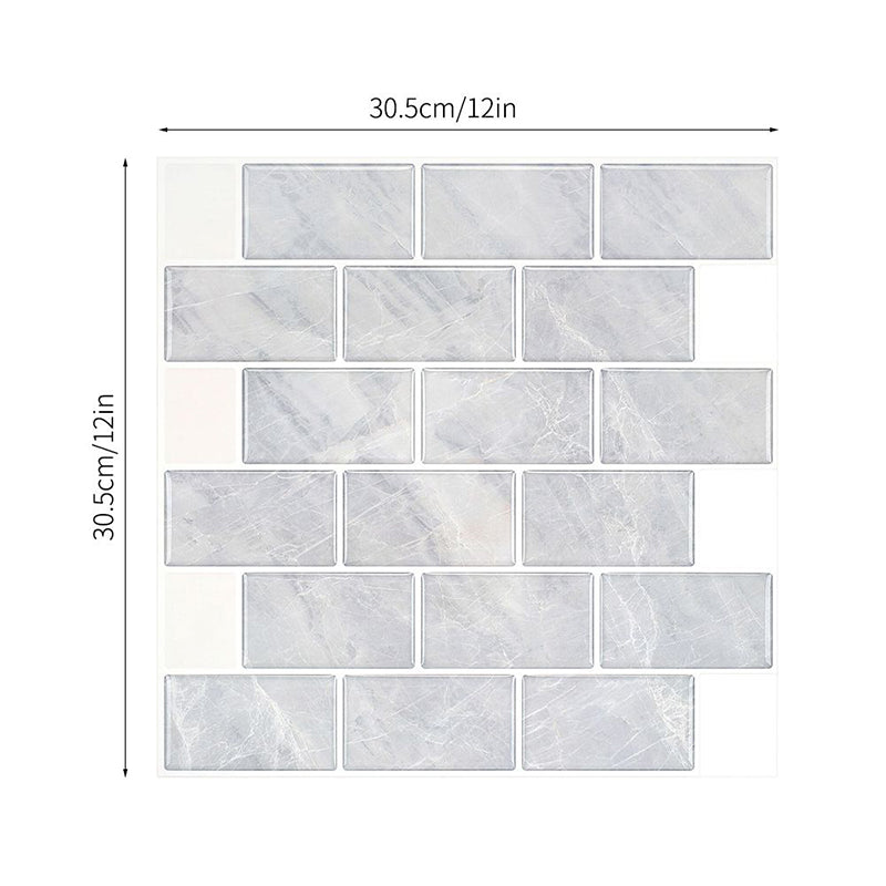 Country Brick Wallpaper Panel Set Grey Stick On Wall Decor for Living Room, Removable