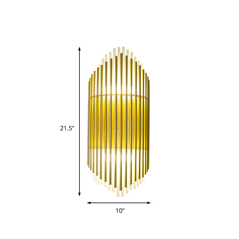 2 lumières Pipe mural lampe moderne de style moderne cristal et éclairage mural métallique en laiton pour chambre à coucher