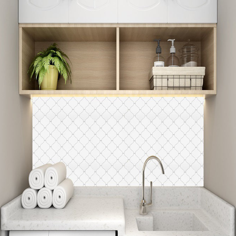 Beige Quatrefoil Pattern Wallpapers Geometric Modern Peel and Stick Wall Art for Home