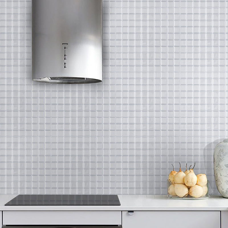 Gridded Wallpaper Panels Self-Adhesive Minimalist Kitchen Backsplash Wall Covering