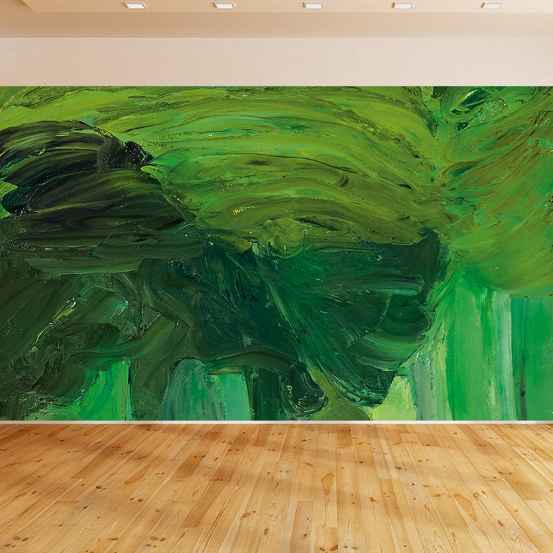 Green Forest View Mural Decal for Decoration Contemporary Aesthetics Guest Room Wall Art