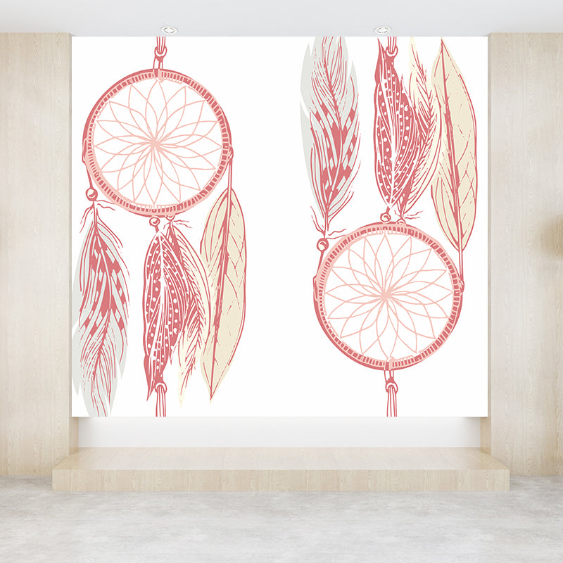 Stain-Proof Dreamcatcher Wall Mural Non-Woven Texture Modern Wall Decor for Girls Room