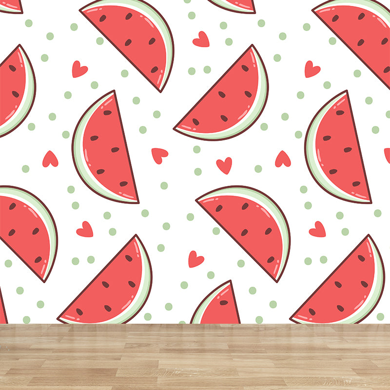 Water Resistant Watermelon Block Mural Non-Woven Cloth Modern Wall Art for Boys Room