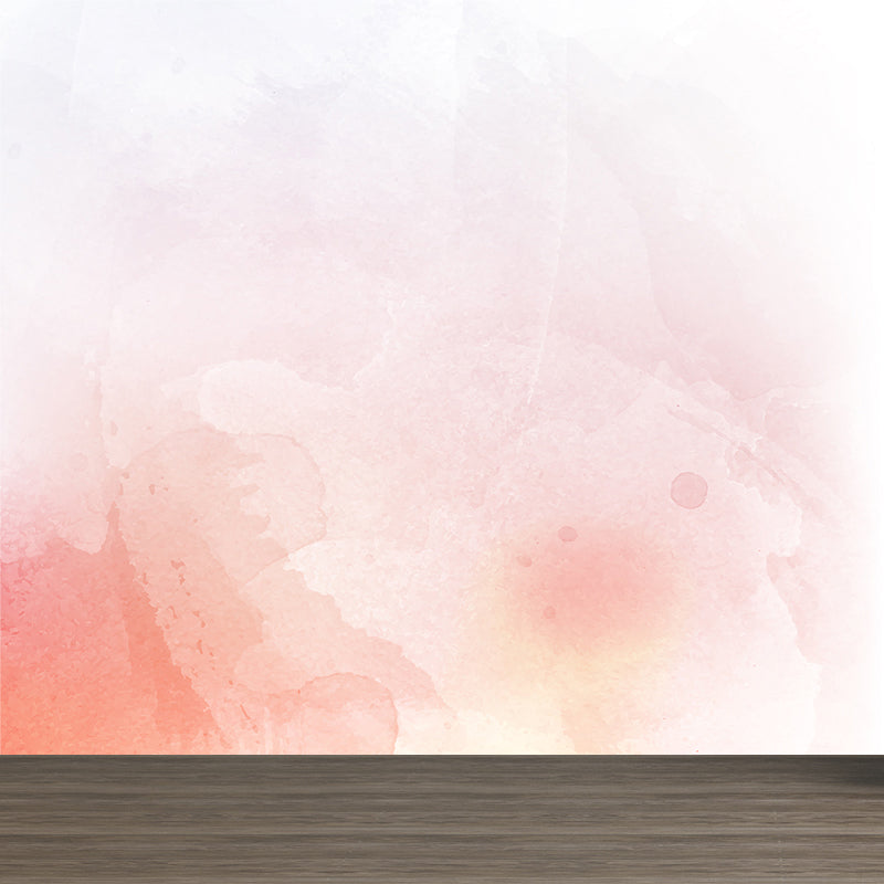 Contemporary Tie Dye Mural Decal Light Color Waterproofing Wall Covering for Bedroom