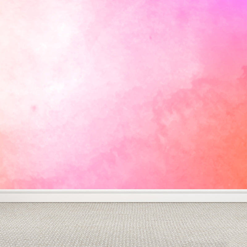 Contemporary Tie Dye Mural Decal Light Color Waterproofing Wall Covering for Bedroom