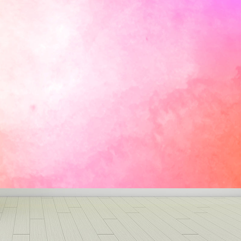 Contemporary Tie Dye Mural Decal Light Color Waterproofing Wall Covering for Bedroom