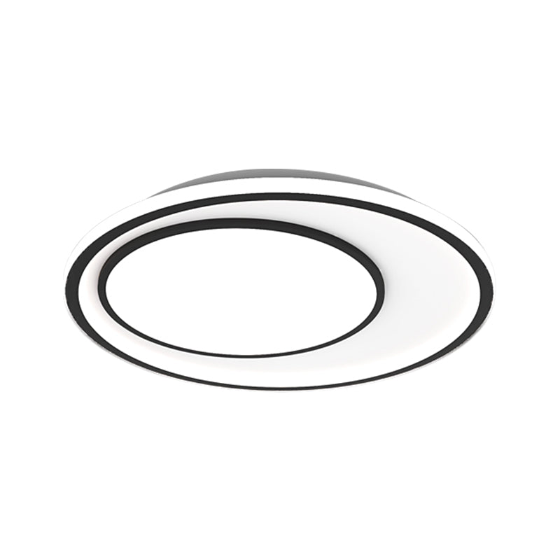 Metallo rotondo soffitto a incasso Nordic LED Flushmount Illuminazione in nero, 16,5 "/20,5" larghezza (la personalizzazione sarà di 7 giorni)