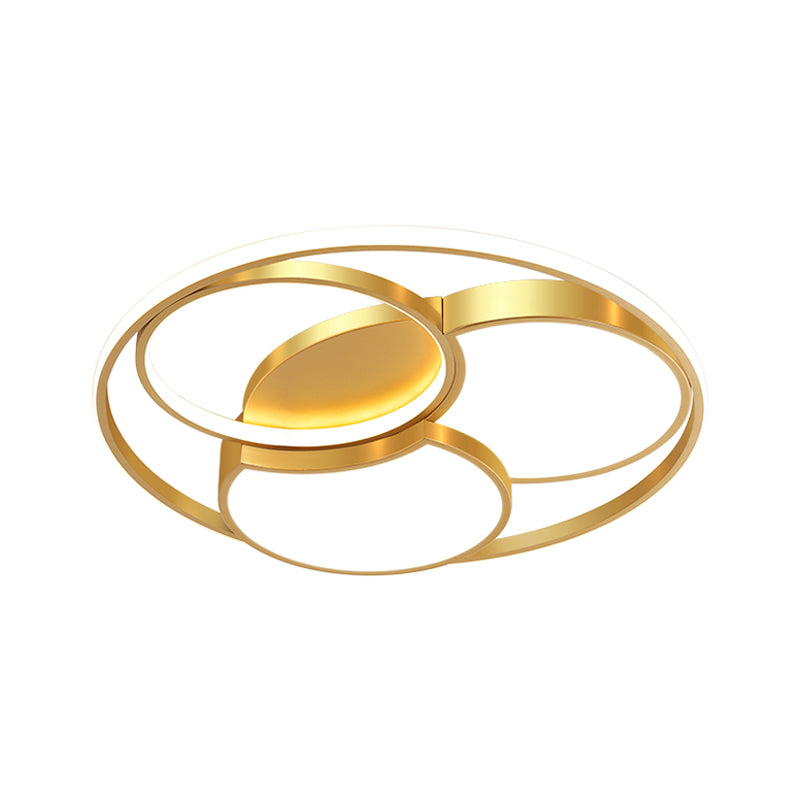 Gold Blossom Flush Light Fixture Modernist LED Metal Flush Mount Lighting, 16.5"/20.5"/24.5" Width (The customization will be 7 days)