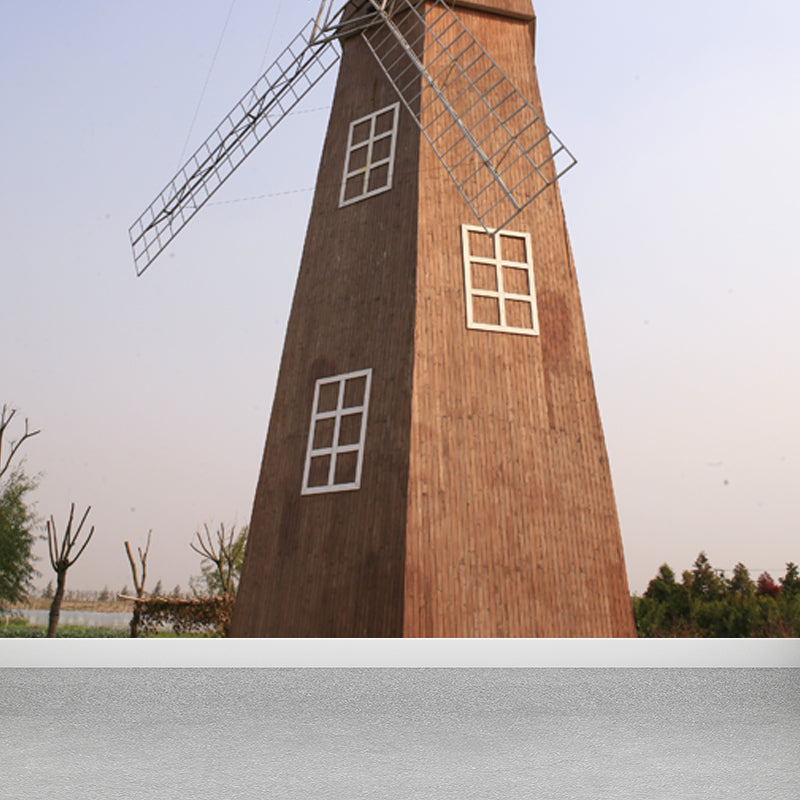 Whole Windmill Mural Wallpaper for Wall Decor Contemporary Girls Room Wall Covering