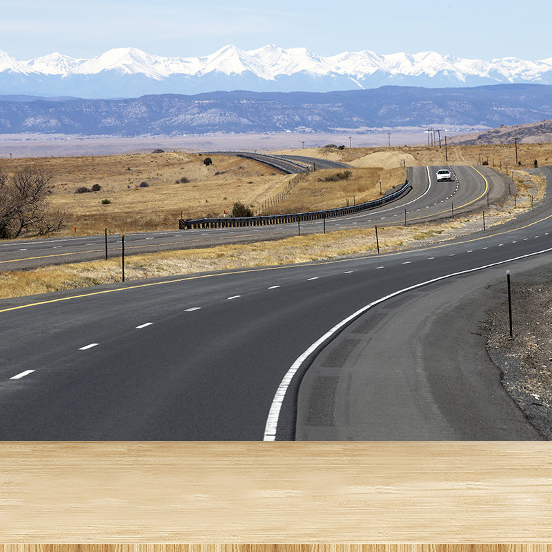 Whole Roadway Mural Wallpaper for Wall Decor Contemporary Girls Bedroom Wall Art