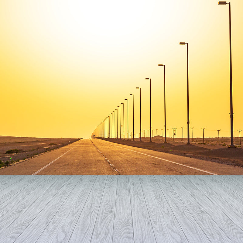 Highway Mural Wallpaper Light Color Contemporary Wall Covering for Girls Bedroom