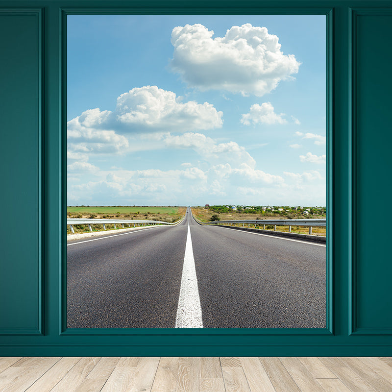 Road Wall Mural Modern Decorative Living Room Wall Covering, Custom Size Available