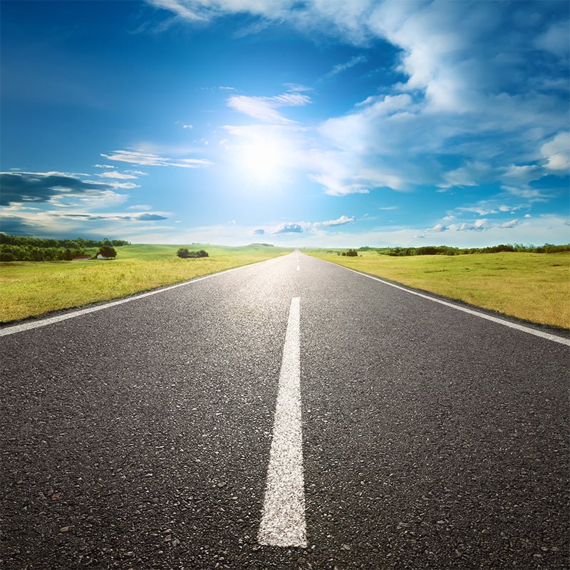 Road Wall Mural Modern Decorative Living Room Wall Covering, Custom Size Available