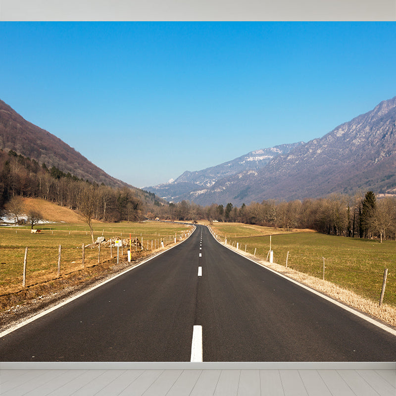 Non-Woven Decorative Wall Mural Modern Highway Wall Covering for Teenagers Bedroom