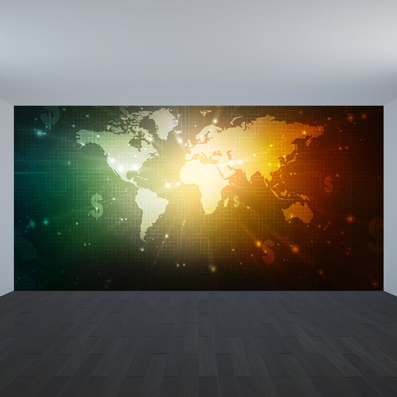 Stain Resistant Abstract Pattern Mural Non-Woven Modern Wall Decor for Boys Room