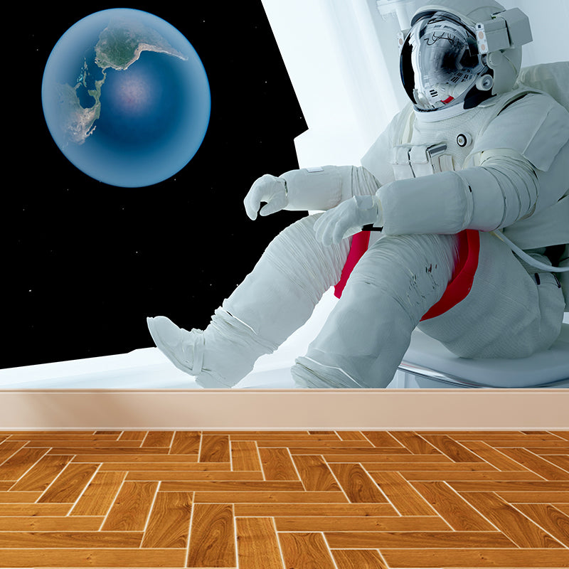 Whole Astronaut Mural Wallpaper for Wall Decor Fictional Boys Bedroom Wall Covering