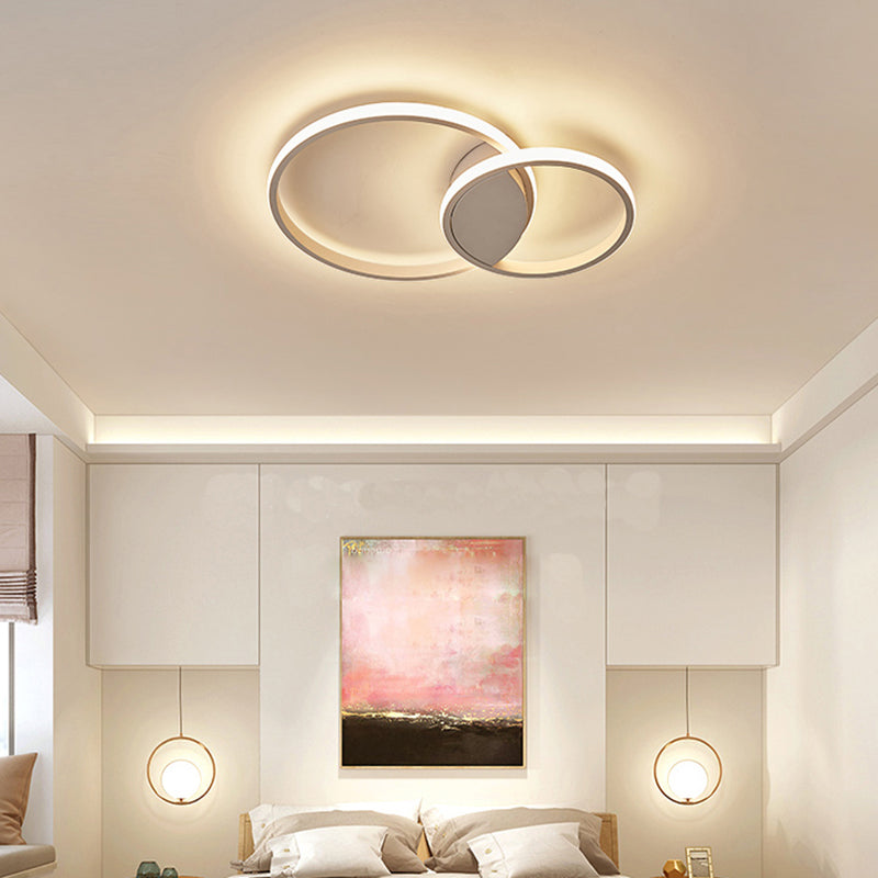 14 "/19" /21.5 " Wide Circolare Corridoio Flush Mount Light Acrilico LED Semplicità Soffitto Fixture, White Light