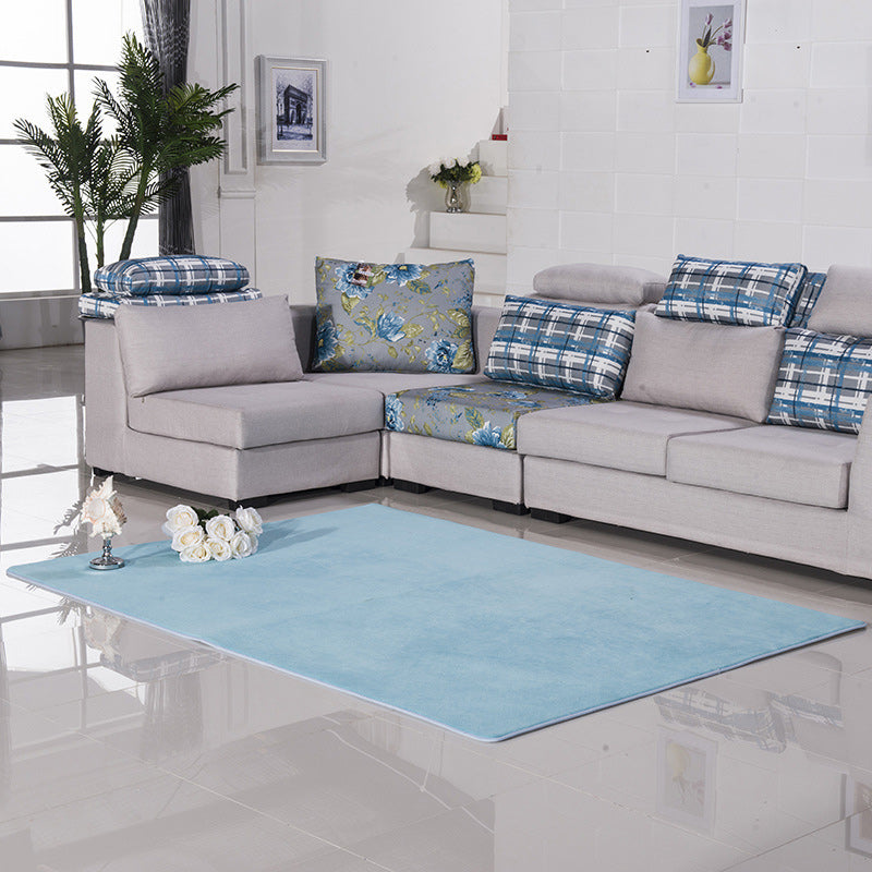 Ontspannend casual tapijt in blauw en paarse vaste kleur tapijten polyester niet-slip achterste tapijt voor woningdecoratie