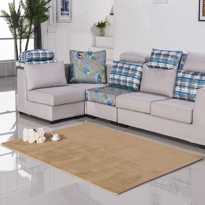 Ontspannend casual tapijt in blauw en paarse vaste kleur tapijten polyester niet-slip achterste tapijt voor woningdecoratie