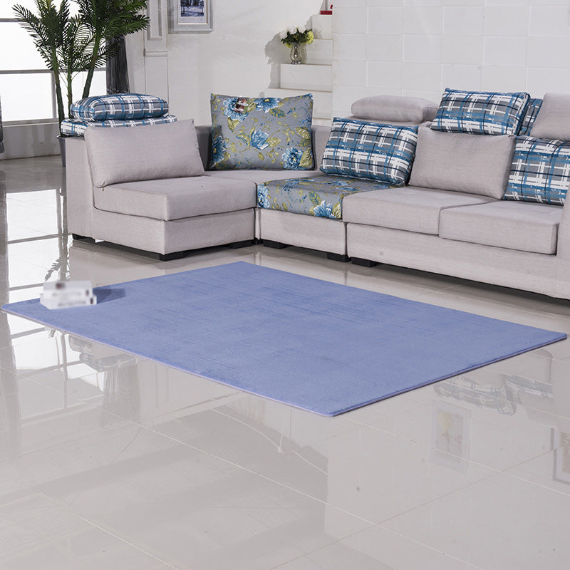 Ontspannend casual tapijt in blauw en paarse vaste kleur tapijten polyester niet-slip achterste tapijt voor woningdecoratie