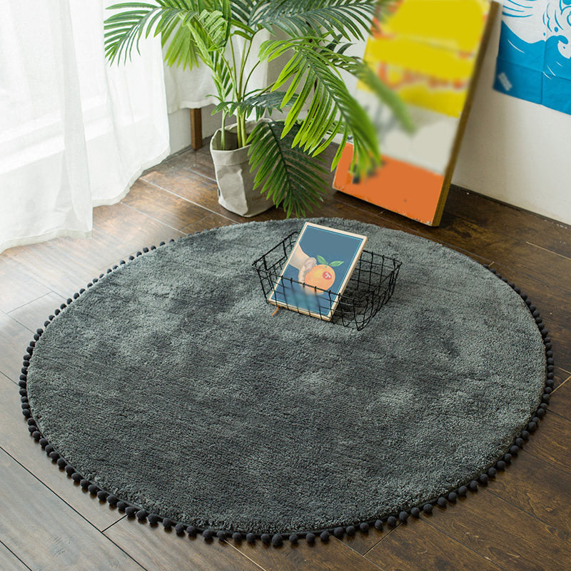 Tapis nature simple de tapis en polyester bleu et rose