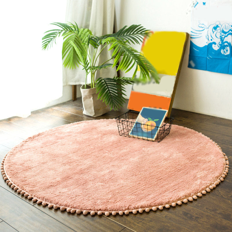 Tapis nature simple de tapis en polyester bleu et rose