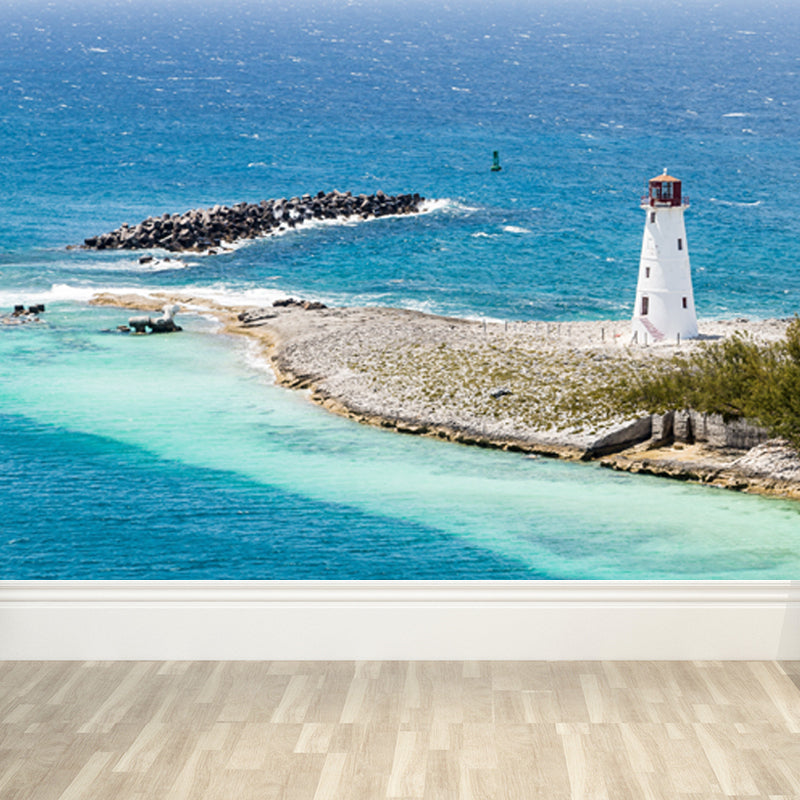 Extra Large Phare Mural Couleur Claire Art Mural Non Tissé pour la Décoration Intérieure, Personnalisé