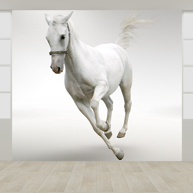 Modern paard muurschildering behang pastel kleur eetkamer muur decor, op maat bedrukt