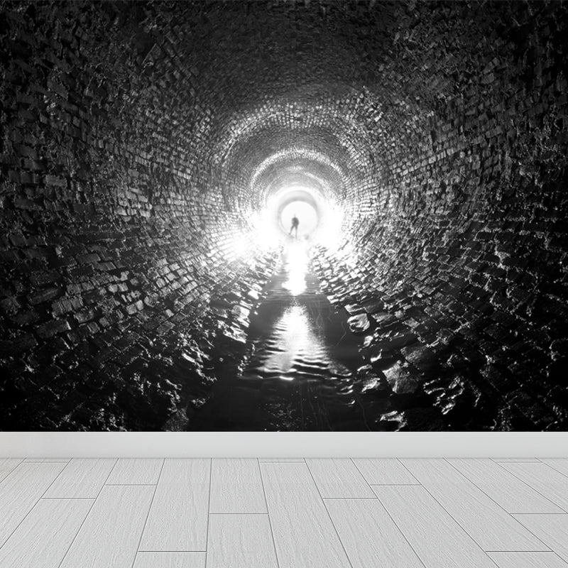 Giant Creative Wall Mural in Dark Color 3D Space Extension Wall Decor, Personalise