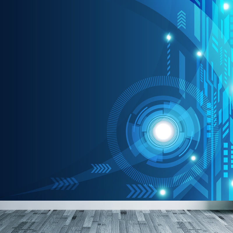 Abstract Pattern Mural Decal Modern Non-Woven Materials Wall Decor in Dark Color