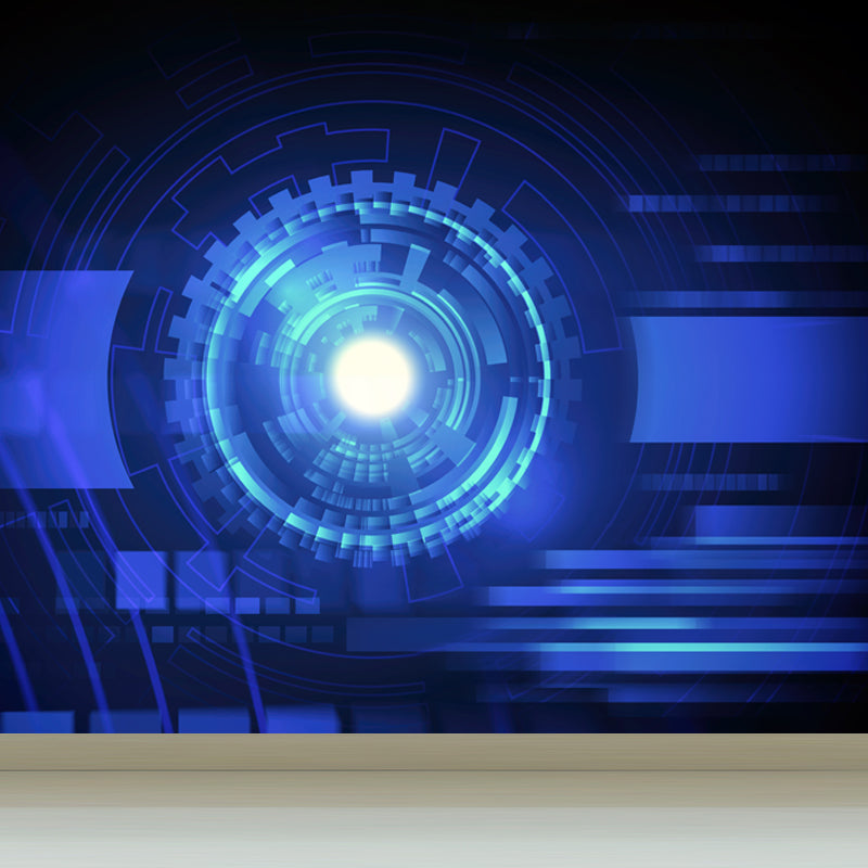 Abstract Pattern Mural Decal Modern Non-Woven Materials Wall Decor in Dark Color