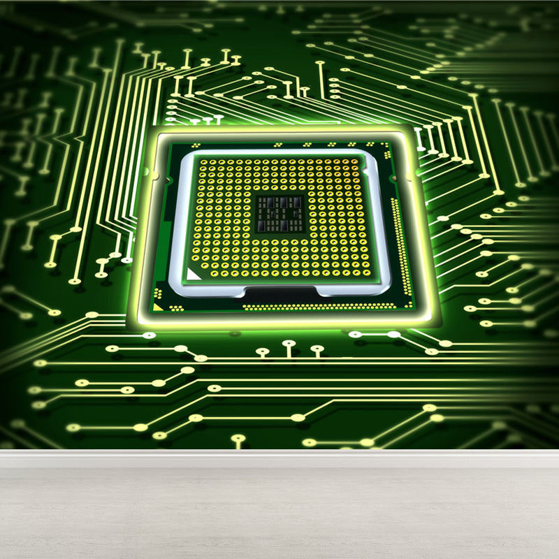 Illustration Style Abstract Mural Decal for Girls Bedroom, Dark Color, Custom Printed