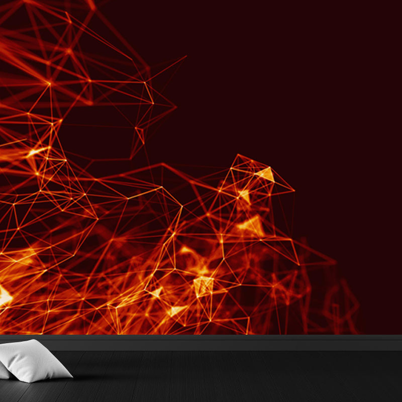 Extra Large Abstract Mural Dark Color Non-Woven Wall Art for Indoor Decor, Custom