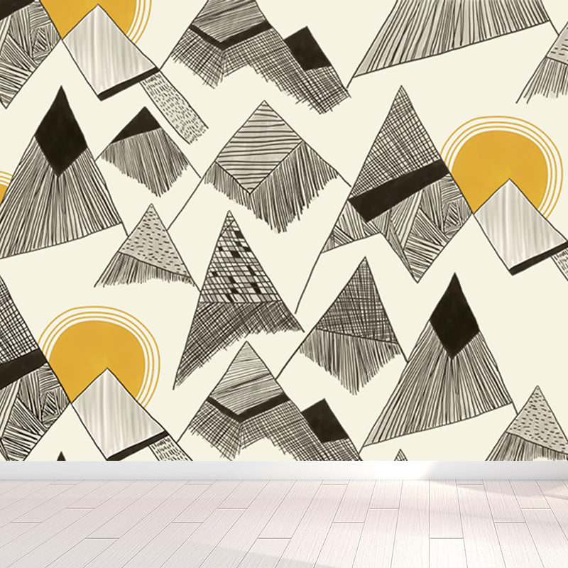 Geometry Mural Decal Modern Decorative Dining Room Wall Decor, Custom Size Available