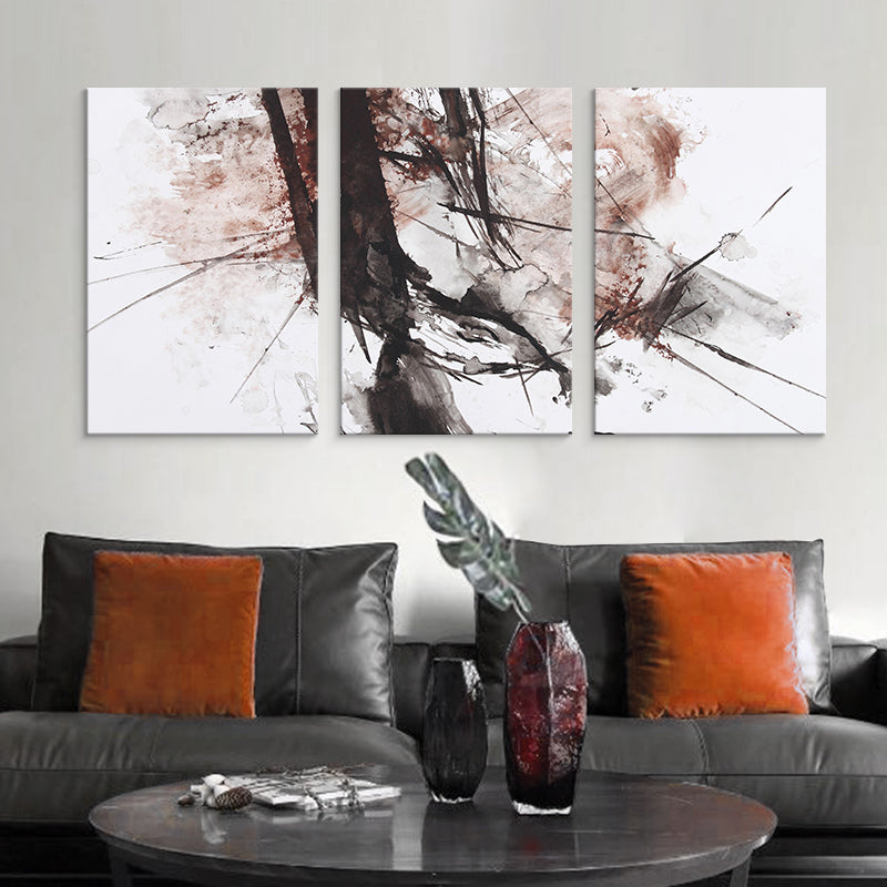 Watercolor Canvas Art for Living Room Abstract Wall Decor in Pastel Color, Multi-Piece