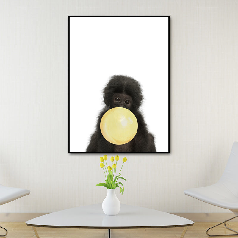 Pastel Color Animals Illustrations Art Textured Kid's Style Children Bedroom Canvas
