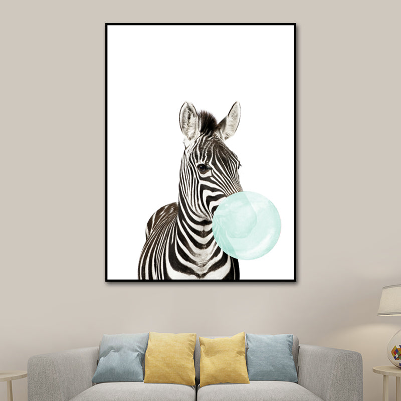 Animals Image Wall Decor Kid's Style Textured Girls Bedroom Painting, Multiple Sizes