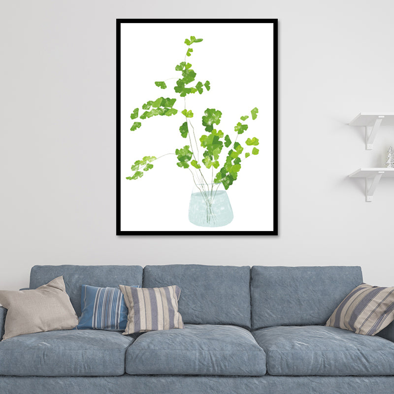 Nordic Bonsai Art Print Canvas Textured Pastel Color Wall Decor for Sitting Room